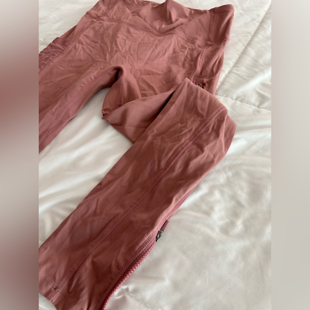 Deep Red Full Length Leggings